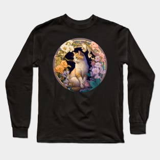 Cat in flower Long Sleeve T-Shirt